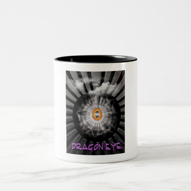 Mystical Dragon Eye Zweifarbige Tasse (Mittel)