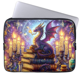 Mystical Dragon Wizard Books Laptopschutzhülle