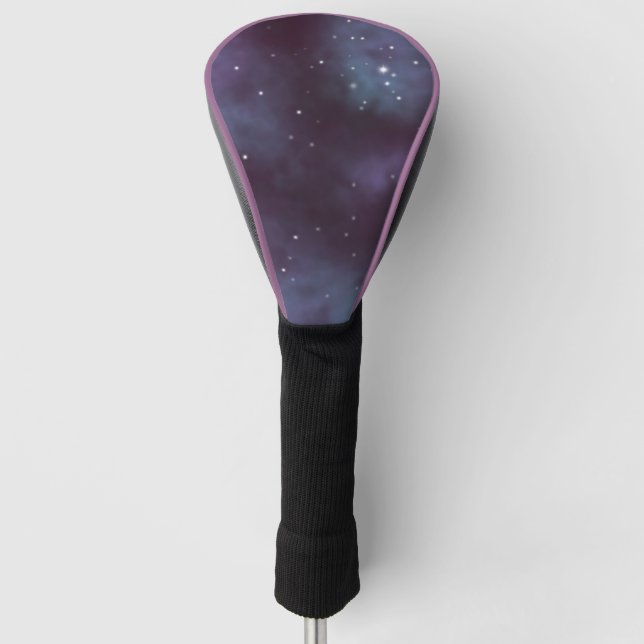 Mystical Dusty Violet Galaxy Golf Headcover (Vorderseite)