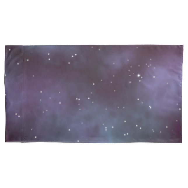 Mystical Dusty Violet Galaxy Kissenbezug (Vorderseite-Links)