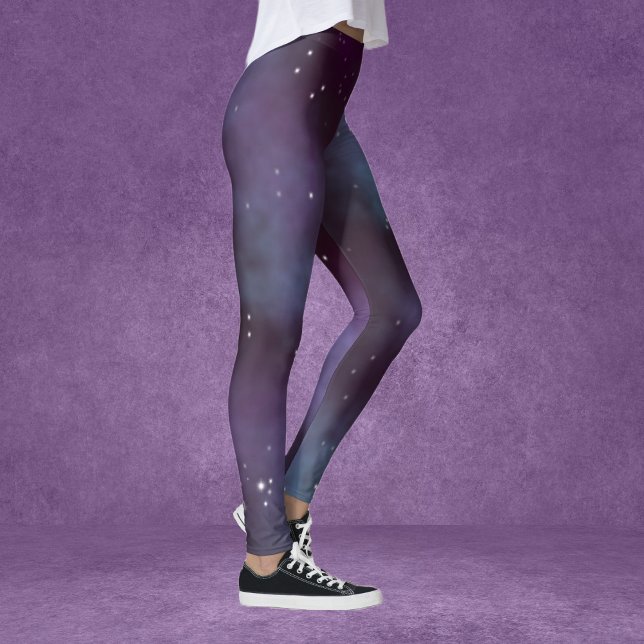 Mystical Dusty Violet Galaxy Leggings (Von Creator hochgeladen)