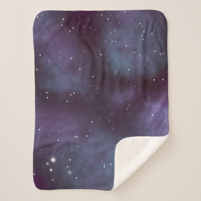 Mystical Dusty Violet Galaxy Sherpadecke (Vorderseite)