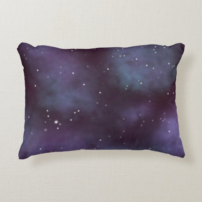 Mystical Dusty Violet Galaxy Throw Kissen (Vorderseite)