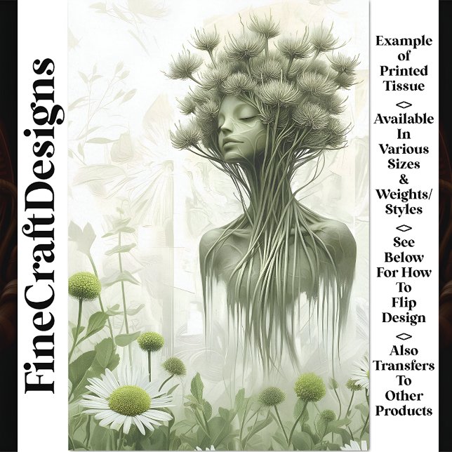 Mystical Earth Spirit Mother Nature W4 Decoupage Seidenpapier (Von Creator hochgeladen)