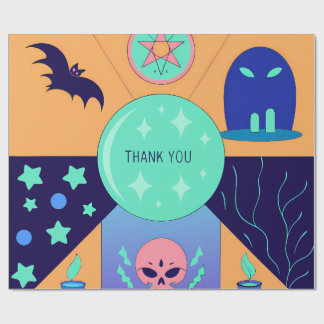 Mystical Elements with a Thank You Message Geschenkpapier