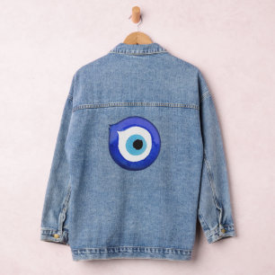 Mystical Evil Eye Denim Jacket Jeansjacke