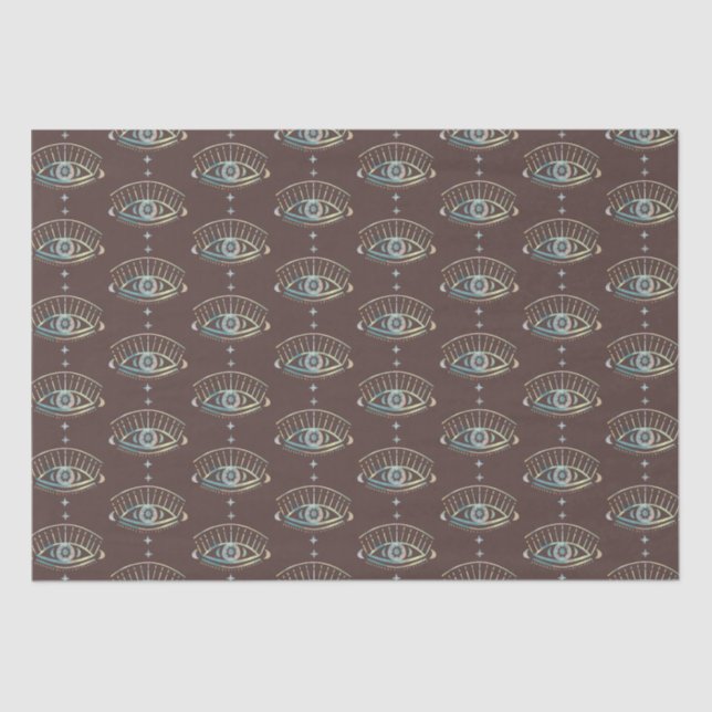 Mystical Eye Magical Boho farbenfrohe Pastete Gesc Seidenpapier (Vorderseite)