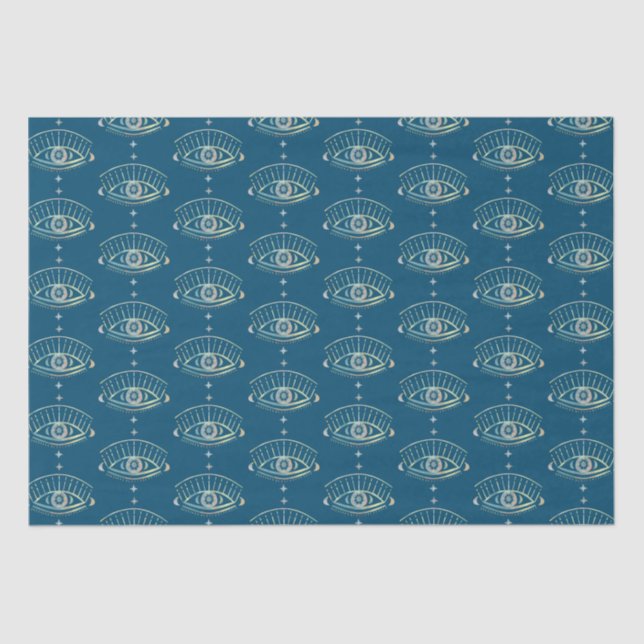 Mystical Eye Magical Boho farbenfrohe Pastete Gesc Seidenpapier (Vorderseite)