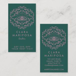 Mystical Eye Rose Vines Boho Beauty Illustriert Rabattkarte