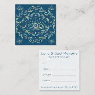 Mystical Eye Rosen Reben Magisches INDIVIDUELLES G Quadratische Visitenkarte