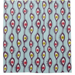 Mystical Eyes Pattern - Psychedelisches Trippy-Des Duschvorhang