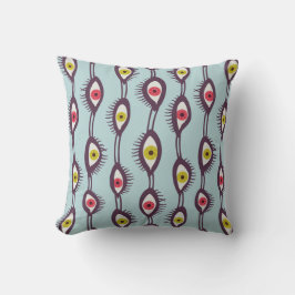 Mystical Eyes Pattern - Psychedelisches Trippy-Des Kissen