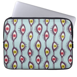 Mystical Eyes Pattern - Psychedelisches Trippy-Des Laptopschutzhülle