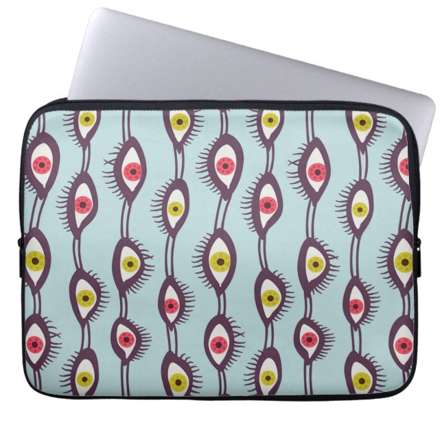 Mystical Eyes Pattern - Psychedelisches Trippy-Des Laptopschutzhülle (Vorderseite)