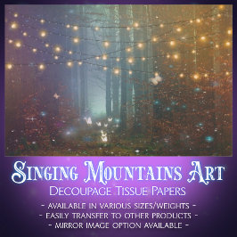 Mystical Fairy Lights Schmetterlinge Forest Decoup Seidenpapier