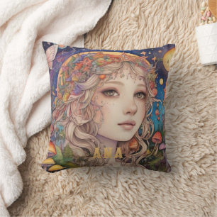 Mystical Fantasy Girl - Custom Magic Kissen