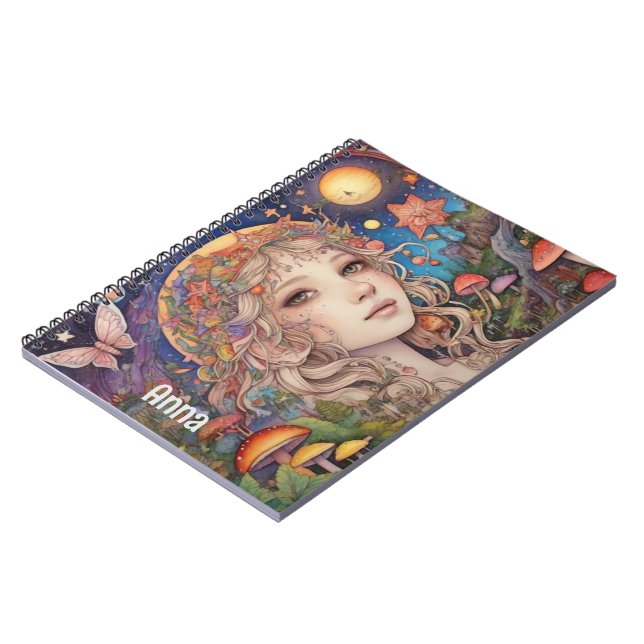 Mystical Fantasy Girl - Custom Magic Notizblock (Linke Seite)