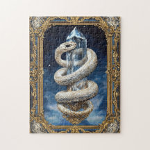 Mystical Fantasy Snake & Crystal Alchemy Vintage