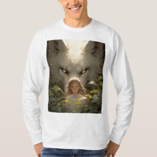 Mystical Fantasy Wolf Guardian Anime T-Shirt