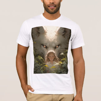 Mystical Fantasy Wolf Guardian Anime T-Shirt