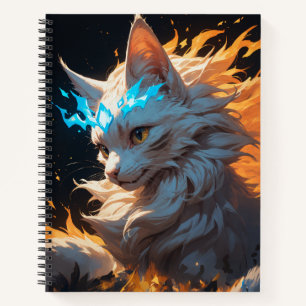 Mystical Flame Cat Familiar Notizbuch