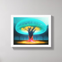"Mystical Flame Tree Canvas Print"