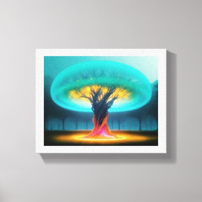 "Mystical Flame Tree Canvas Print" Leinwanddruck (Vorderseite)