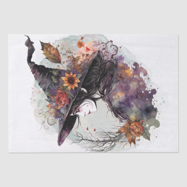 Mystical Floral Hexe Seidenpapier (Vorderseite)