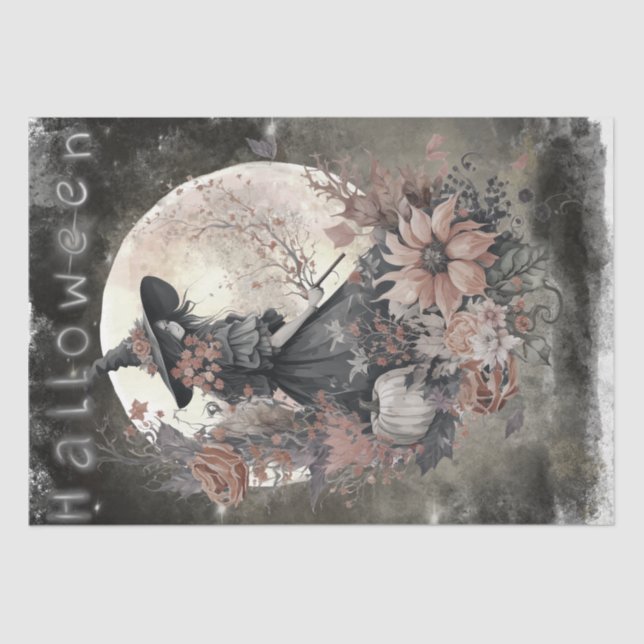 Mystical Floral Hexe Seidenpapier (Vorderseite)