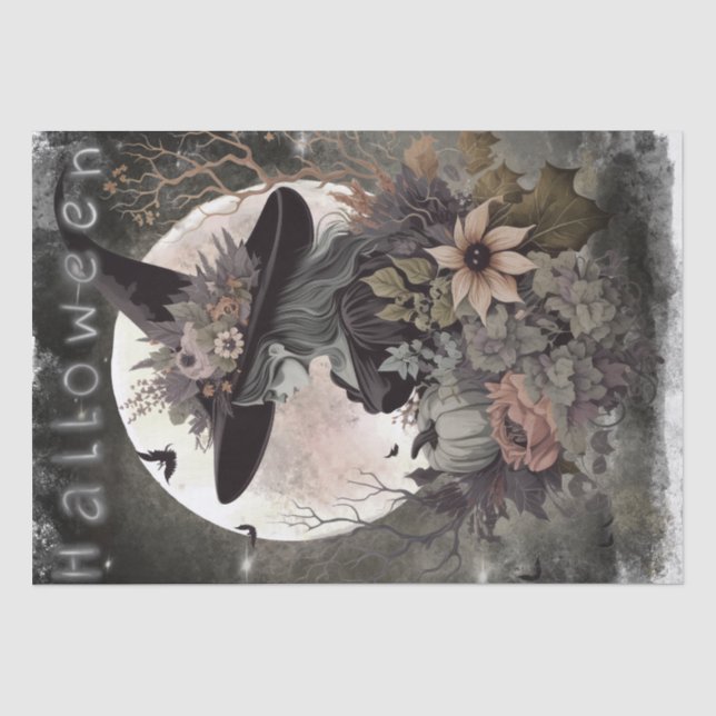 Mystical Floral Hexe Seidenpapier (Vorderseite)