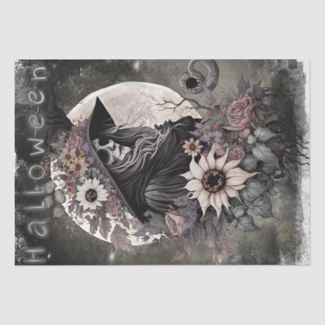 Mystical Floral Hexe Seidenpapier (Vorderseite)