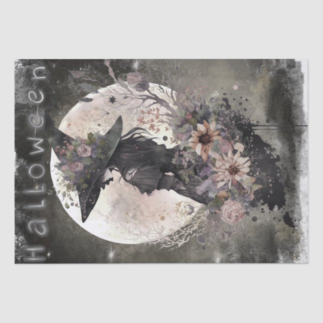 Mystical Floral Hexe Seidenpapier (Vorderseite)