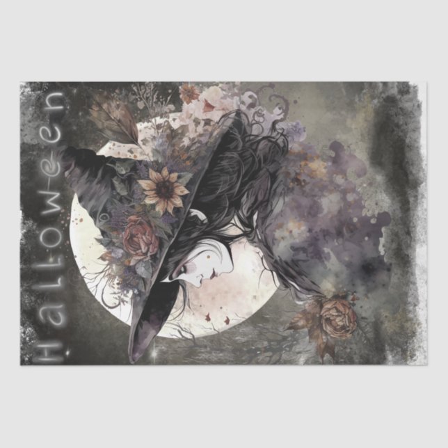Mystical Floral Hexe Seidenpapier (Vorderseite)