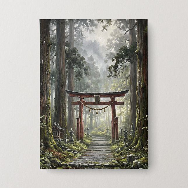 Mystical forest and torii gate that symbolizes it button (Vorderseite)