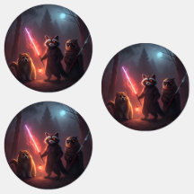 Mystical Forest Battle Animals Art