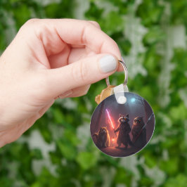 Mystical Forest Battle Animals Art Schlüsselanhänger