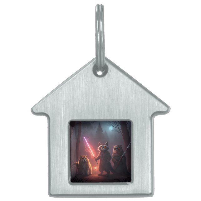 Mystical Forest Battle Animals Art Tiermarke (Vorderseite)