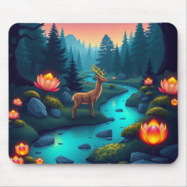 Mystical Forest Stream Mouse Pad Mousepad