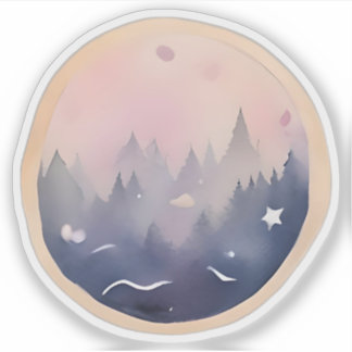 Mystical Forest Twilight Aufkleber