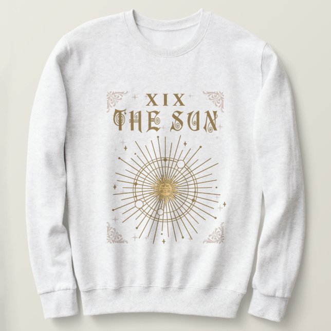 Mystical Fortune Tarot The Sun Halloween Gothic Sweatshirt (Design vorne)