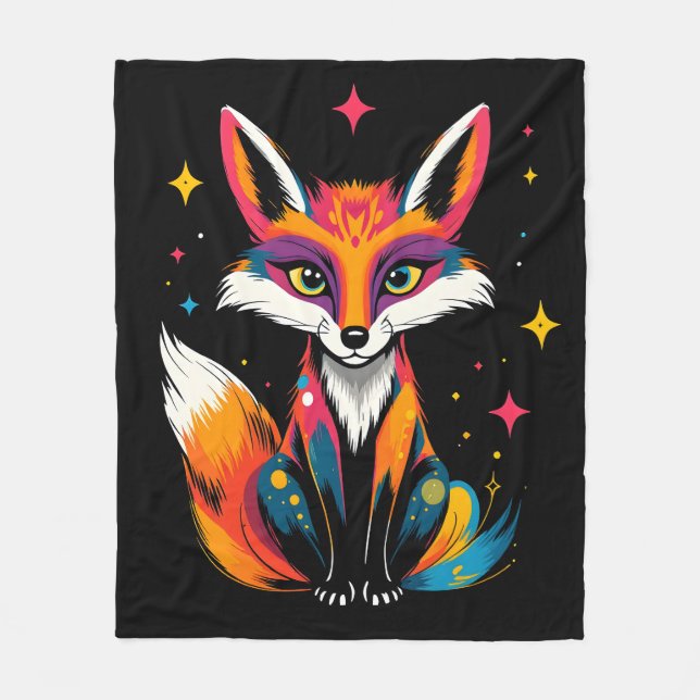 Mystical Fox Fleecedecke (Vorderseite)