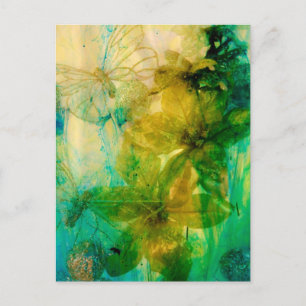 "Mystical Garden - Rays of Gold" - Original Lyrica Postkarte