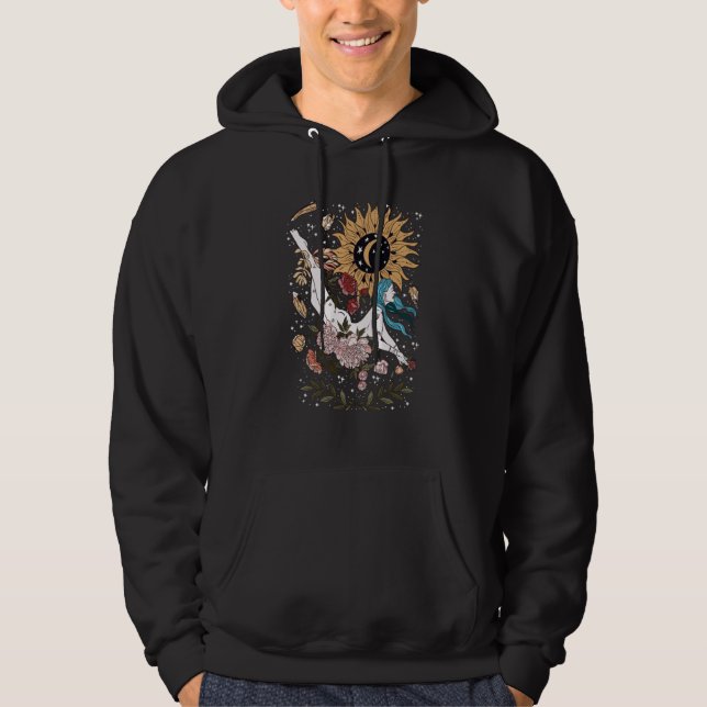 Mystical Goddess Sunflower Mystic Evil Eye Hoodie (Vorderseite)