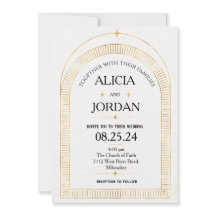 Mystical Gold Astronomie Einladung zur Hochzeit