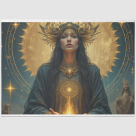 Mystical Golden Goddess Seidenpapier