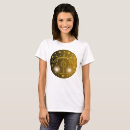 Mystical Golden Zodiac Libra T-Shirt