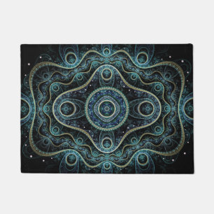 Mystical Grand Royal Julian Fraktal Mandala Art Fußmatte