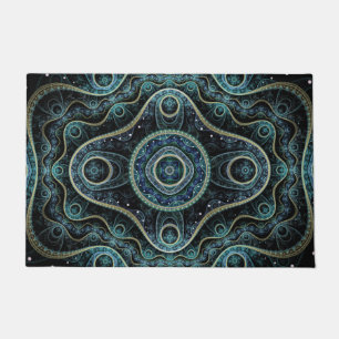 Mystical Grand Royal Julian Fraktal Mandala Art Fußmatte