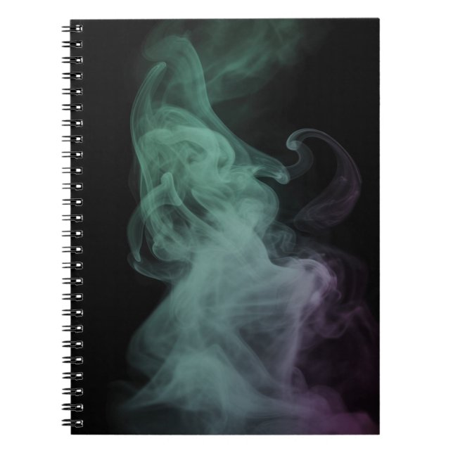 Mystical Green Smoke Abstract Art Notebook Notizblock (Vorderseite)