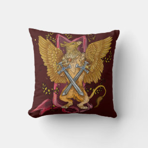 Mystical Griffin mit Schwertern Kissen